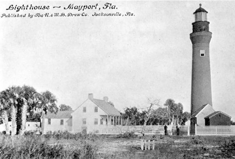 black & white photo of Lighthouse in Mayport, FL
