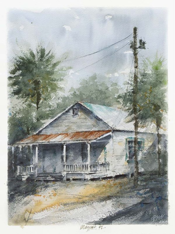 Mayport, a watercolor by Chris Flagg, 8.5 x 11” fine art digital print (unframed)